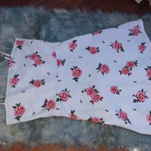 H&M Divided Rose Print Flared Hem Cami Dress size 6